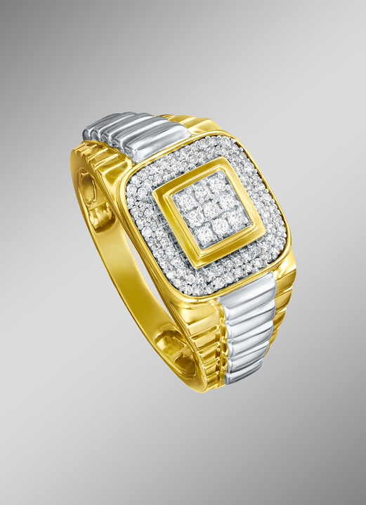 Ringen - Herenring met diamanten, in Größe 180 bis 240, in Farbe  Ansicht 1