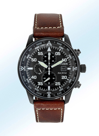 Herenhorloge op zonne-energie, pilotenhorloge