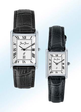 Klassieke kwarts partnerhorloges van het merk "Jean Jacot".