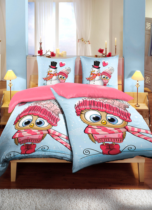 Beddengoed - Flanellen beddengoedset met ritssluiting, in Farbe MULTICOLOR