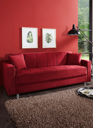 Klick-Klack-bank met decoratief kussen