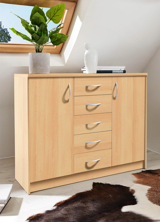 Brede commode, 2-deurs, in verschillende kleuren