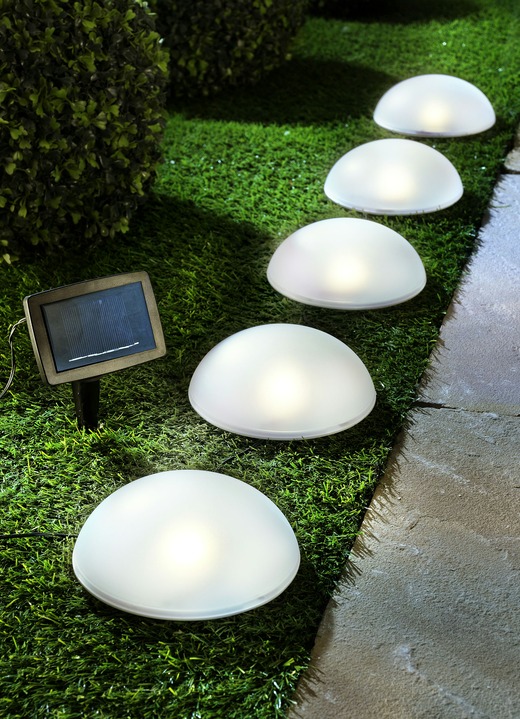 Tuinverlichting - LED-zonne-helften, set van 5, met grondpin, in Farbe WIT Ansicht 1