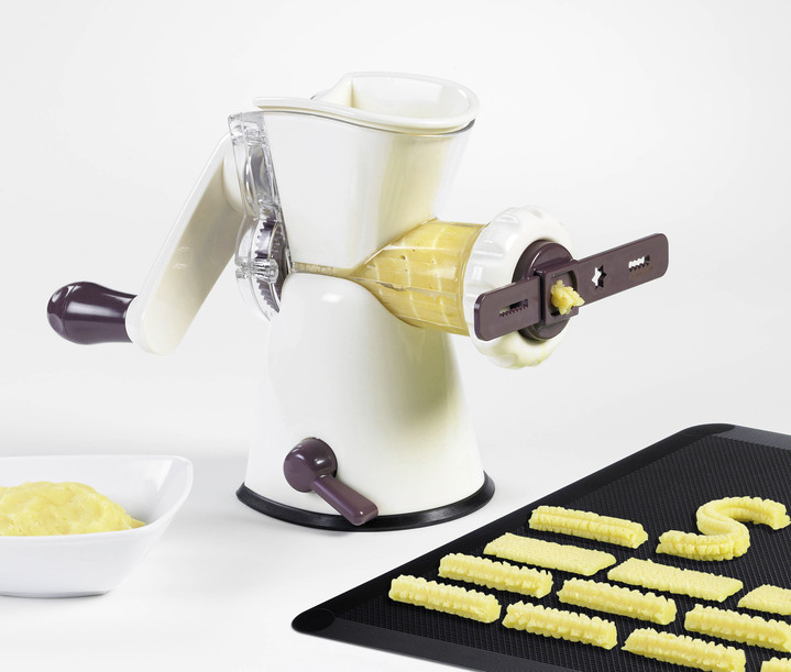 Huishoudhulpjes - Gehaktmolen ‘Lurch‘ met opzetstuk voor shortbreads, in Farbe CRÈME Ansicht 1