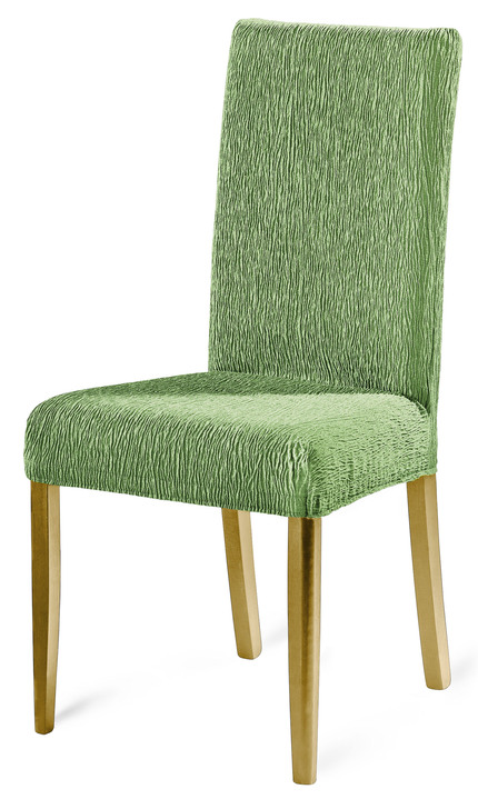 Grand foulards - Elastische stoelhoezen, in Größe 106 (Stoelhoes) bis 112 (Stoelhoes, set van 2), in Farbe GROEN Ansicht 1