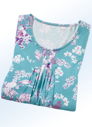 Lang shirt met subtiele plooien in 4 kleuren
