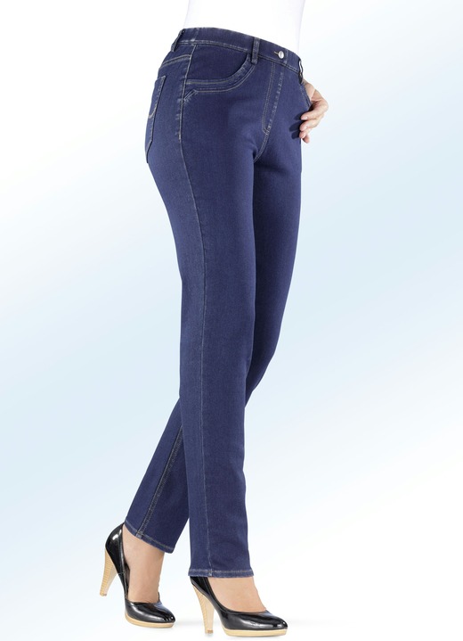 Broeken - Figuurvormende power-stretch jeans, in Größe 017 bis 092, in Farbe DONKERBLAUW Ansicht 1