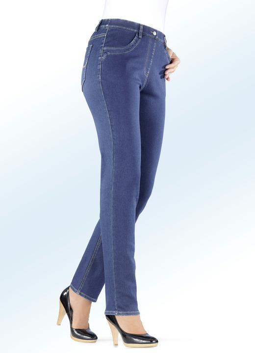 Broeken - Figuurvormende power-stretch jeans, in Größe 017 bis 092, in Farbe JEANSBLAUW Ansicht 1