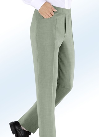 "Klaus Models" slip-on broek met elastische tailleband in 2 kleuren
