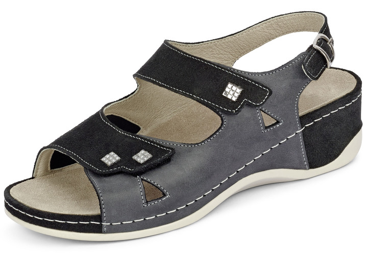 Sandalen & slippers - Mubb-sandaal met elastische inzet bij de bal, in Größe 036 bis 042, in Farbe ZWART-ANTRACIET Ansicht 1