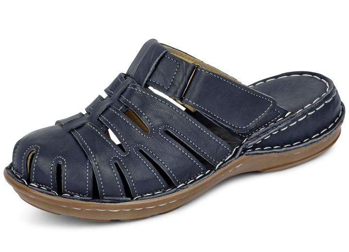 Sandalen & slippers - Gemini klomp van gekleurd rundnappaleer, in Größe 036 bis 042, in Farbe MARINE Ansicht 1