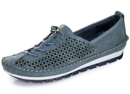 Gemini mocassinpantoffels met zomerse perforaties