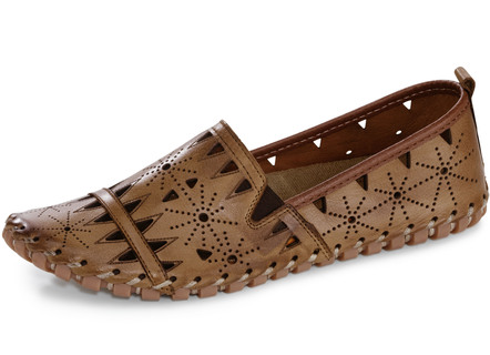 Gemini pantoffels met luchtige perforaties