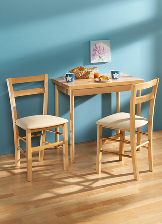 Eettafel met massief beukenhouten poten
