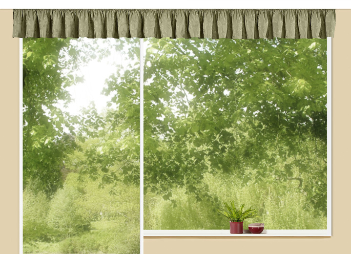- Jacquard lambrekijn in verschillende kleuren, in Größe 674 (30 x 300 cm) bis 691 (30 x 900 cm), in Farbe GROEN Ansicht 1