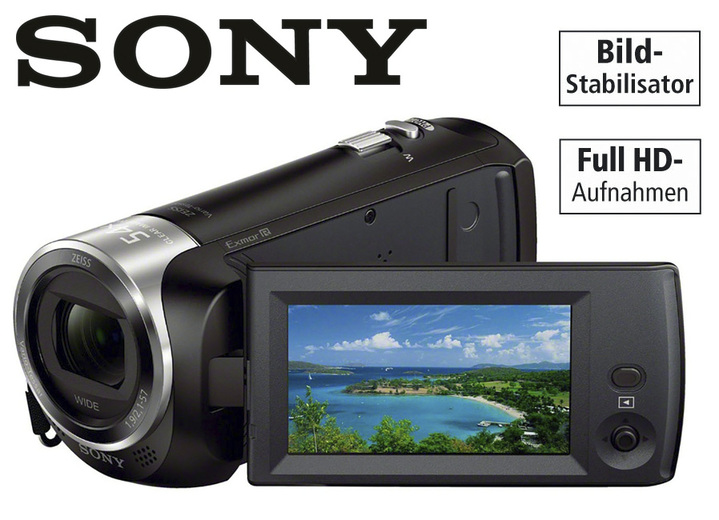 Digitale- & videocamera’s - Sony HD cam coder voor gelijktijdige video- en beeldopname, in Farbe ZWART, in Ausführung 29,8 mm Weitwinkel Objektiv mit 27x Zoom Ansicht 1