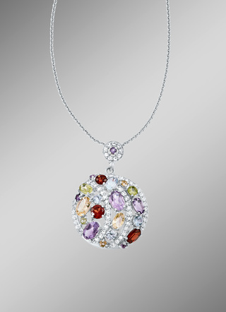 Zilveren hanger met ketting