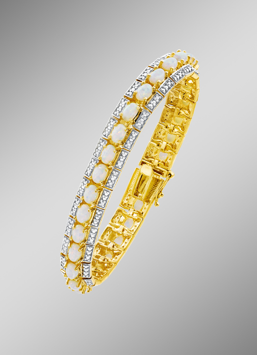 Armbanden - Vergulde armband van zilver, in Farbe  Ansicht 1