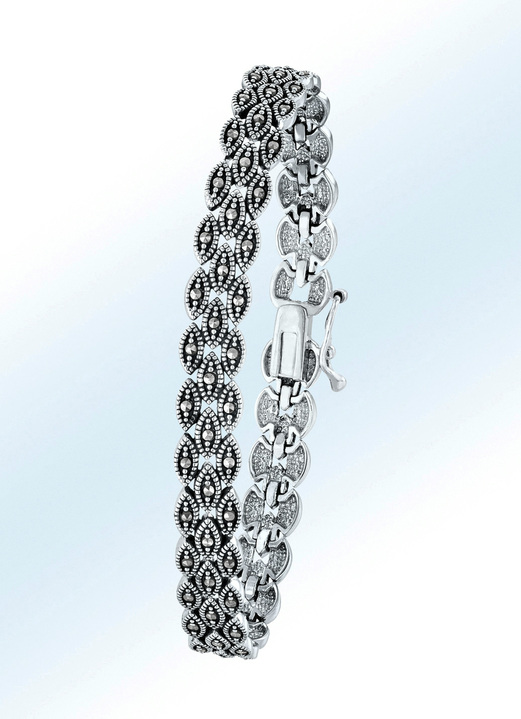 studio Eenvoud parfum Armband met echt marcasiet en antieke finish - Dames edelstenen sieraden |  BADER