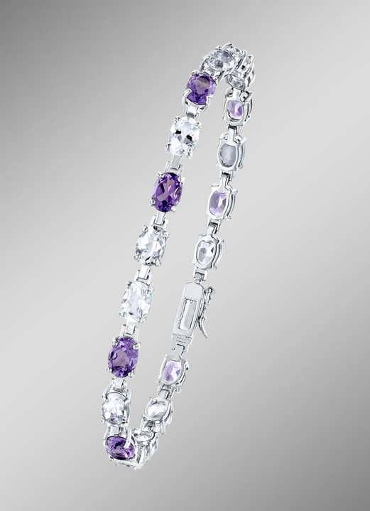 - Armband met amethist en witte topaas, in Farbe  Ansicht 1
