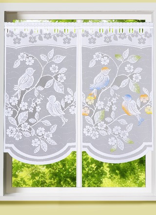 Raam- en deurgordijn 'Vogeltje' in verschillende kleuren