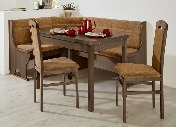 Stoelen & zitbanken - Stijlvol eetkamermeubel, in Farbe NOTENBOOM-BEIGE, in Ausführung Set van 2 stoelen Ansicht 1