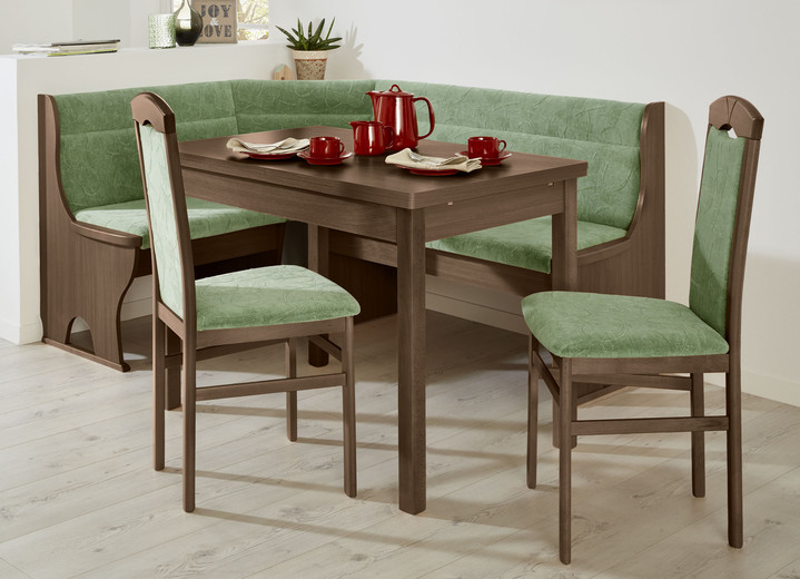 Stoelen & zitbanken - Stijlvol eetkamermeubel, in Farbe WALNOOT GROEN, in Ausführung Set van 2 stoelen Ansicht 1