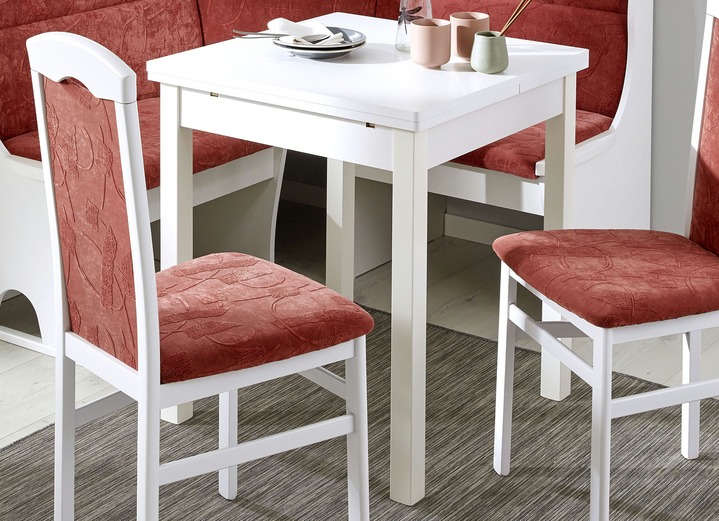 Eettafels - Stijlvolle eettafel met onderhoudsvriendelijk melamine oppervlak, in Farbe WIT, in Ausführung Eettafel, klein Ansicht 1