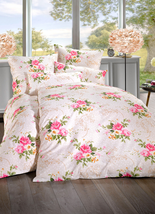Beddengoed - Beddengoedset van 100% katoen, in Größe 111 (40/80 cm + 135/200 cm) bis 412 (4-delige voordeelset: 2x 80/80 cm + 2x 135/200 cm), in Farbe MULTICOLOR Ansicht 1