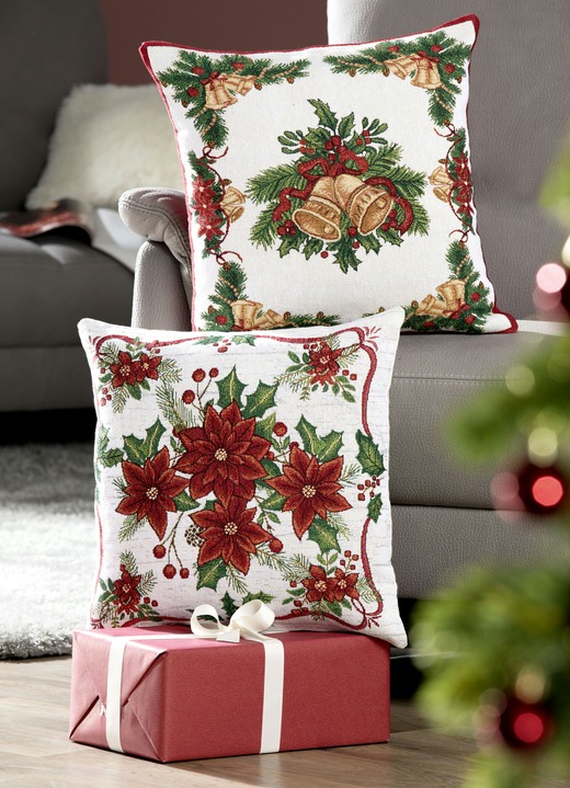 Kerstdecoraties - Kussensloop, set van 2, in Farbe MULTICOLOR