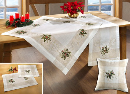 Kerstkamer- en tafelaccessoires met een subtiel ontwerp