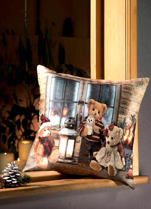 Woonaccessoires - Kussensloop teddyberen, in Farbe MULTICOLOR