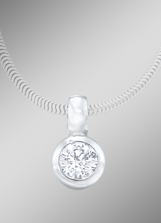 Solitaire-kettinghanger met briljant