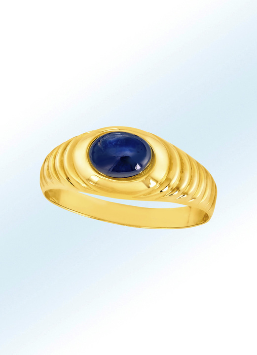 Ringen - Damesring met echte saffier, in Größe 160 bis 220, in Farbe