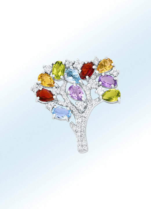 Accessoires - Broche met edelstenen, in Farbe