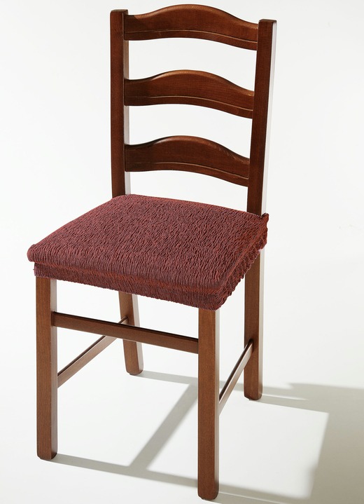 - Zitvlakhoes voor de zitting in geliefde stretchkwaliteit, in Größe 106 (Sitzflächen-Bezug) bis 112 (Sitzflächen-Bezug, 2er-Set), in Farbe BORDEAUX