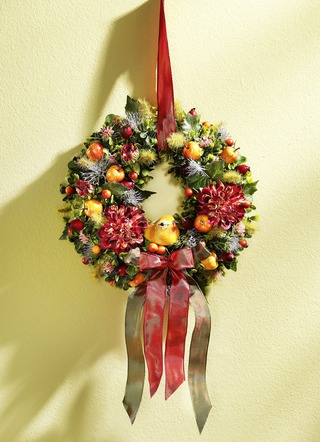 Wandkrans in herfstkleuren