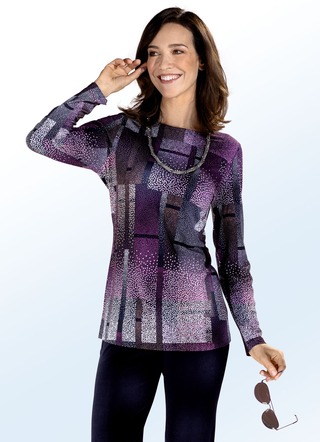 Shirt met briljante inkjetprint in 2 kleuren