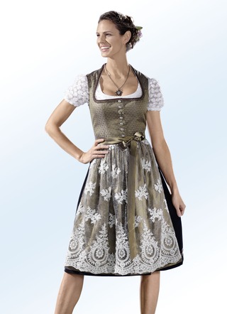Dirndl met schort en strassteenversiering