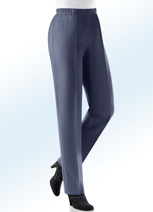 Hosen - Hose in komfortabler Schlupfform, in Größe 020 bis 060, in Farbe RAUCHBLAU MEL.