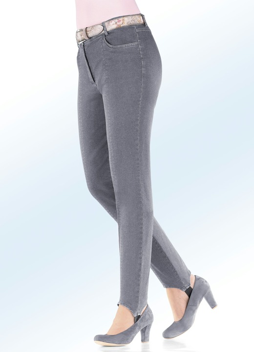 Broeken - Shapingjeans met voetbandjes, in Größe 017 bis 052, in Farbe GRIJS Ansicht 1