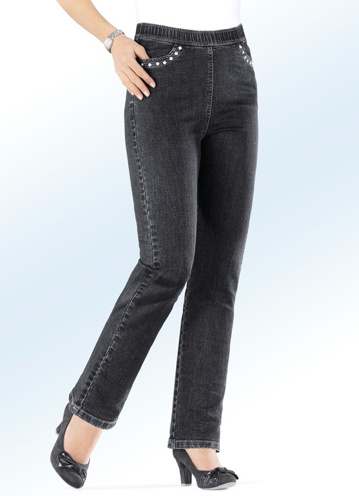 Jeans - Jeans met comfortabel aansluitend model, in Größe 019 bis 058, in Farbe ZWART Ansicht 1