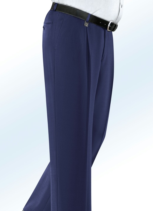 Broeken - 'Klaus Modelle'-broek met lage taille in 4 kleuren, in Größe 025 bis 062, in Farbe INDIGOBLAUW Ansicht 1