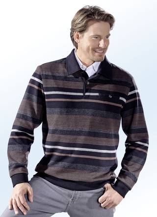 Poloshirt met borstzakje met knoop