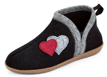Slippers met contrasterende gekleurde applicaties