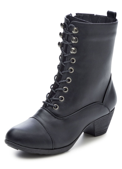 Laarzen & laarsjes - Andrea Conti, modieuze dames enkellaarsjes, winterschoenen, met rits, in Größe 036 bis 042, in Farbe ZWART Ansicht 1