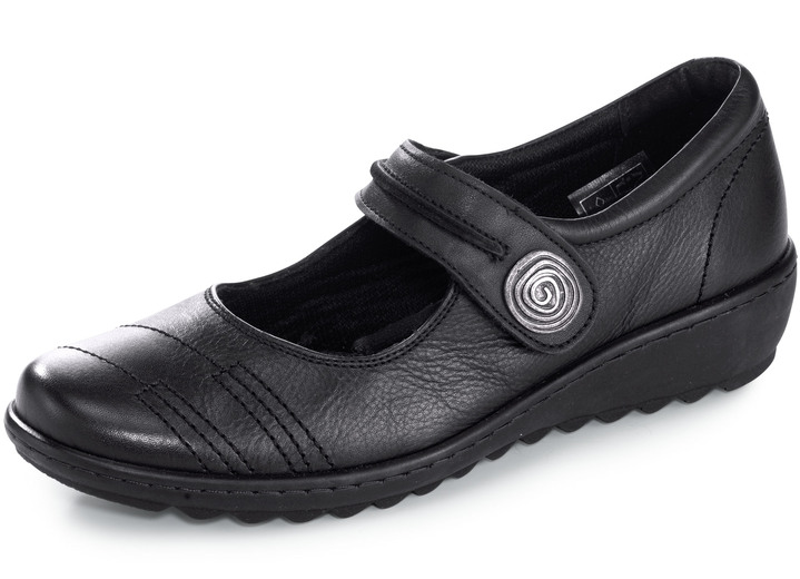 Instappers & veterschoenen - Gemini pantoffels gemaakt van rundnappaleer, in Größe 036 bis 042, in Farbe ZWART Ansicht 1