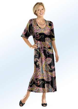 Bloemige kaftan in enkelslipje