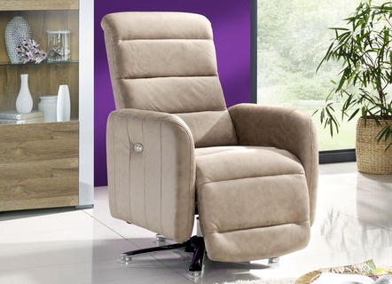 Relaxfauteuil met metalen frame in chroom-look