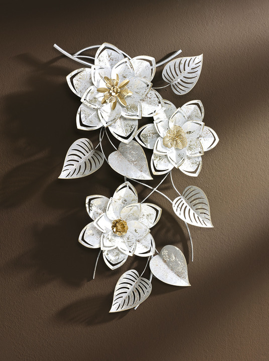 Metalen wanddecoraties - Wanddecoratie van metaal, in Farbe WIT-ZILVER